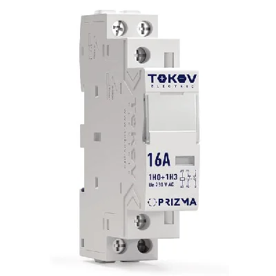 Контактор модульный 18мм 16А 230В АС 1НО 1НЗ PRIZMA TOKOV ELECTRIC TKE-PZ-MC-1-16-230-11
