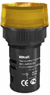Лампа коммутац. ADDS 22мм LED 220В ЛK-22 жел. SchE 25004DEK