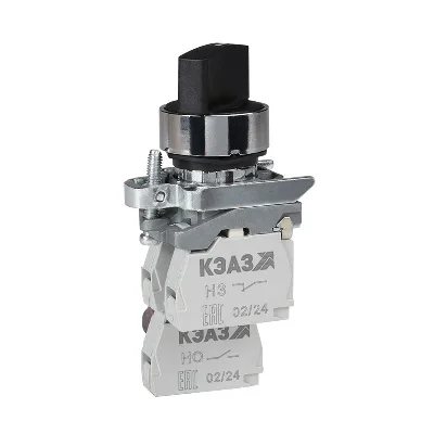 Переключатель КПЕ1111РС 1но+1нз ручка фикс 2поз IP40 черн. КЭАЗ 271788