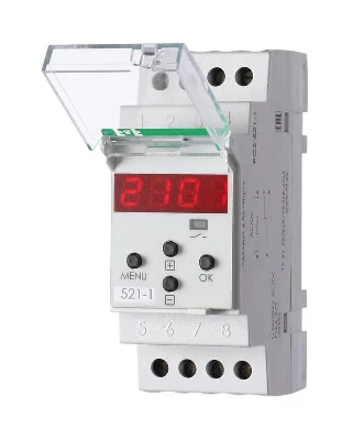 Реле времени PCZ-521-1 (1канал-125пар вкл./выкл. сут./нед. Циклы 24-264В AC/DC 16А 1P IP20 монтаж на DIN-рейке)(аналог ТЭ-15) F&F EA02.002.010