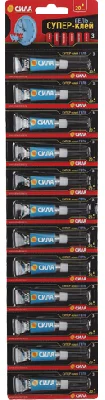 Супер-клей ГЕЛЬ 3г лента BL-12 SSGBL12-3 (блист.12шт) СИЛА C0042300