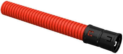 Труба гофрированная двустенная ПНД d40 с муфтой красн. (уп.50м) ИЭК CTG12-040-K04-050-R