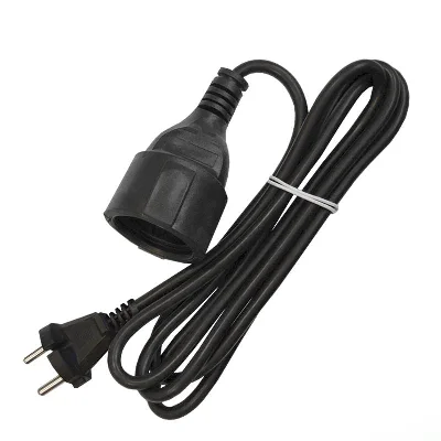Удлинитель-шнур 1х2м без заземл. 10А IP20 ПВС 2х1 черн. DOMTOK 2338