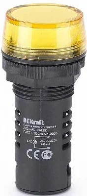 Лампа коммутац. ADDS 22мм LED 220В AC/DC ЛK-22 жел. SchE 25120DEK