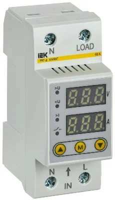 Реле напряжения и тока РНТ-д 1ф 36мм 63А KARAT IEK IVC21-1-63