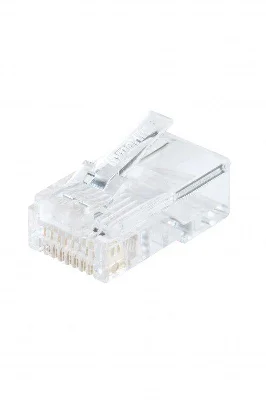 Разъем RJ45 8P8C кат.5E UTP PLUG-8P8C-U-C5-100 для ож и мж кабеля Hyperline 49377