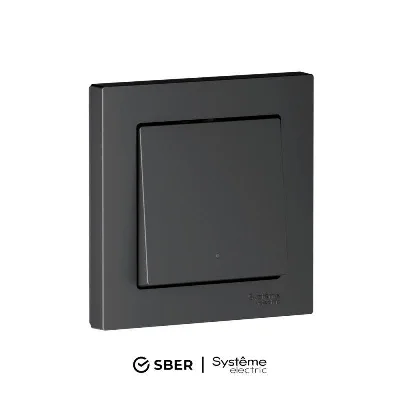 Выключатель 1-кл. AtlasDesign Smart 10А (сх. 1) L+N с подсветкой Zigbee механизм карбон SE ATN001013Z