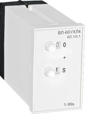 Реле времени ВЛ-66 УХЛ4 110/220В 0.1-9.9с задержка на вкл. ток контактов исполнит. реле 4А 1НО+1НЗ A8011-76912196