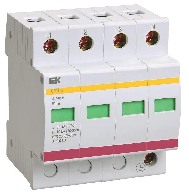 Ограничитель перенапряжения ОПС1-B 4P ИЭК MOP20-4-B