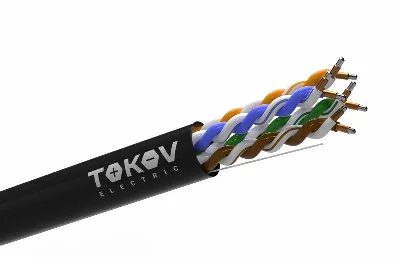 Кабель витая пара U/UTP 4х2х24 AWG кат.5E ССA PE TOKOV Light (м) TOKOV Eletrcic TKL-C06-U42CCA-5E-305-OD