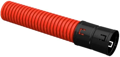 Труба гофрированная двустенная ПНД d63 с муфтой красн. (уп.50м) ИЭК CTG12-063-K04-050-R