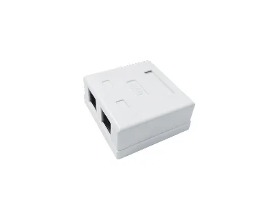 Розетка компьютерная 8P8C (RJ45) UTP кат.5E 2 порта TOKOV ELECTRIC TKE-SMB-8P8C-2P-UTP