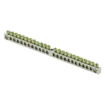 Шина PEN "ноль-земля" 6х9 24 отв. никель крепеж по центру PROxima EKF sn1-63-24
