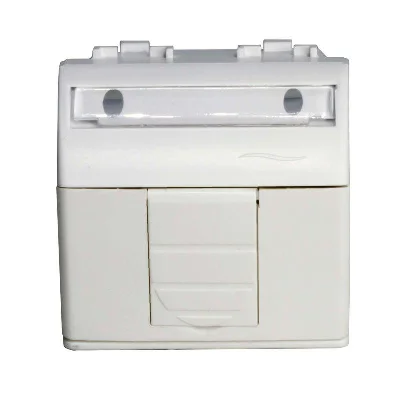 Розетка компьютерная 1-м СП 2мод. Brava RJ45 кат.5E бел. DKC 76655B
