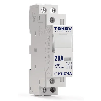 Контактор модульный 18мм 20А 230В АС 2НО PRIZMA TOKOV ELECTRIC TKE-PZ-MC-1-20-230-20