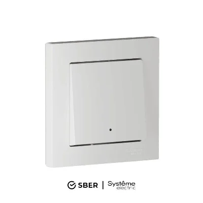 Выключатель 1-кл. AtlasDesign Smart 10А (сх. 1) L+N с подсветкой Zigbee механизм бел. SE ATN000113Z