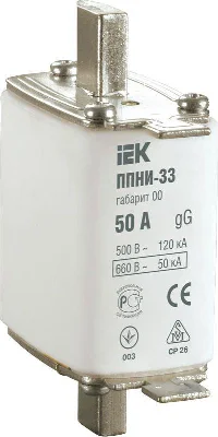Вставка плавкая ППНИ-33 32А габарит 00 ИЭК DPP10-032