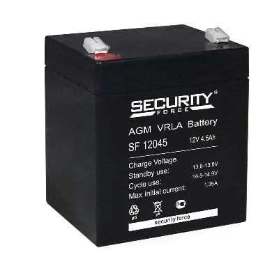 Аккумулятор ОПС 12В 4.5А.ч SF 12045 Security Force 4614030010004