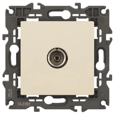 Розетка телевизионная одиночная TV 1мод. Elegance 14-3101-02 IP20 сл. кость Эра Б0034291
