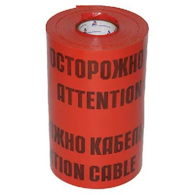 Лента сигнальная ЛСЭ-600мм "Осторожно кабель" красн. (рул.100м) Протэкт ЛСЭ-600/100 кр/ч