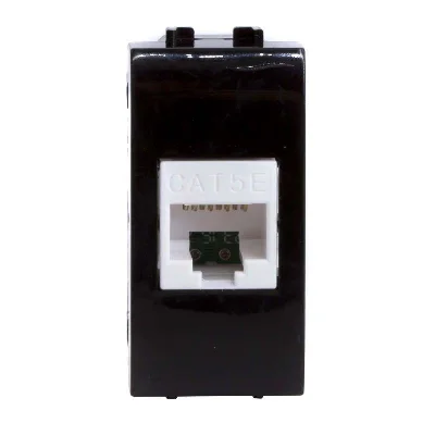 Розетка компьютерная 1-м СП 1мод. Brava RJ45 кат.5E черн. DKC 77654N